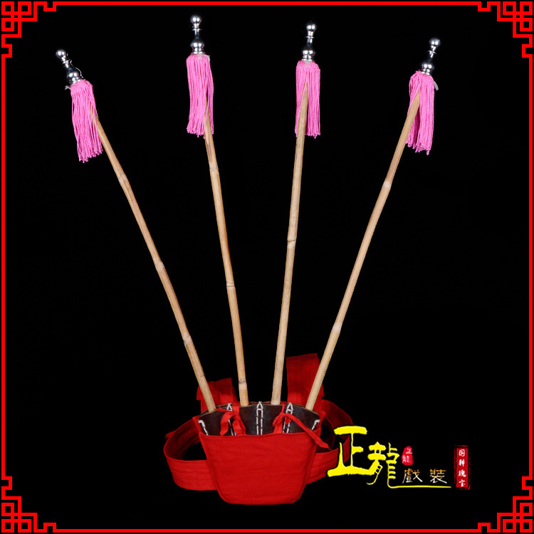 常山戏装戏曲用品靠旗男女大靠 靠板 正宗牛皮旗杆旗架