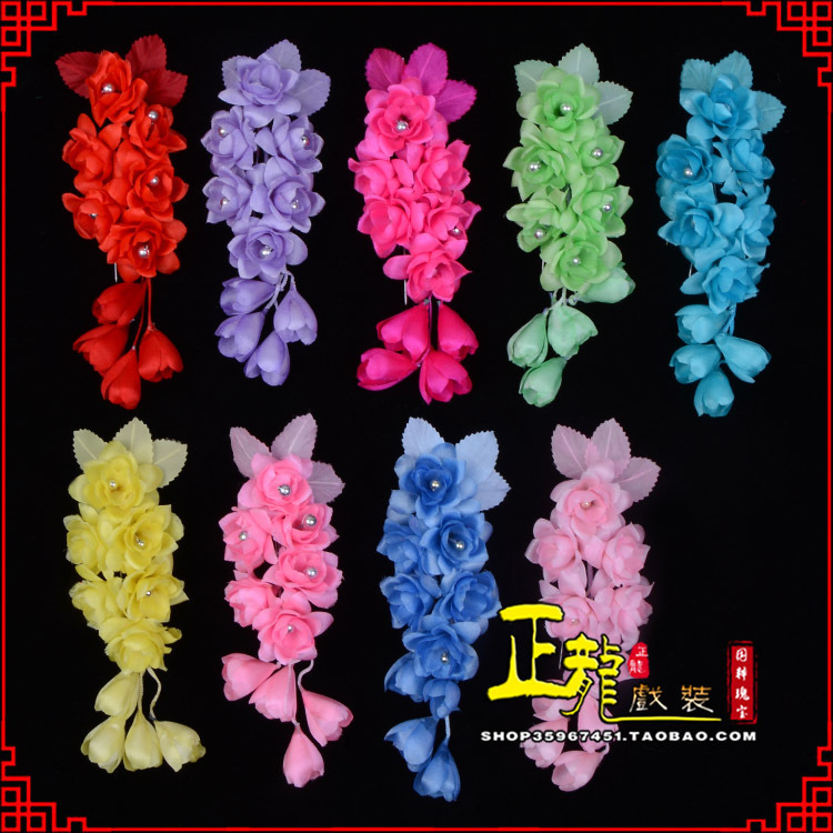 常山鬓花头饰小花头花 真丝绢花