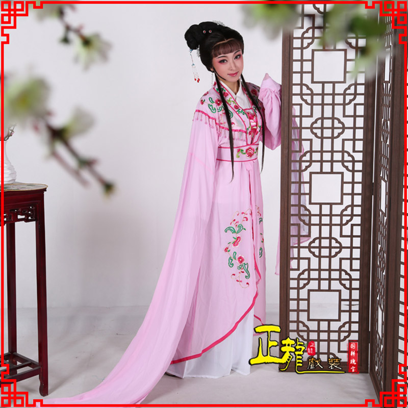 常山花旦黄梅戏服古装戏服水袖戏剧假云肩长披