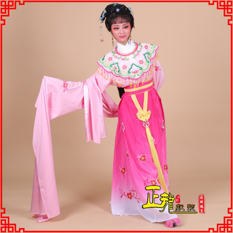 常山水袖青衣练功花旦服 梅花古装衣